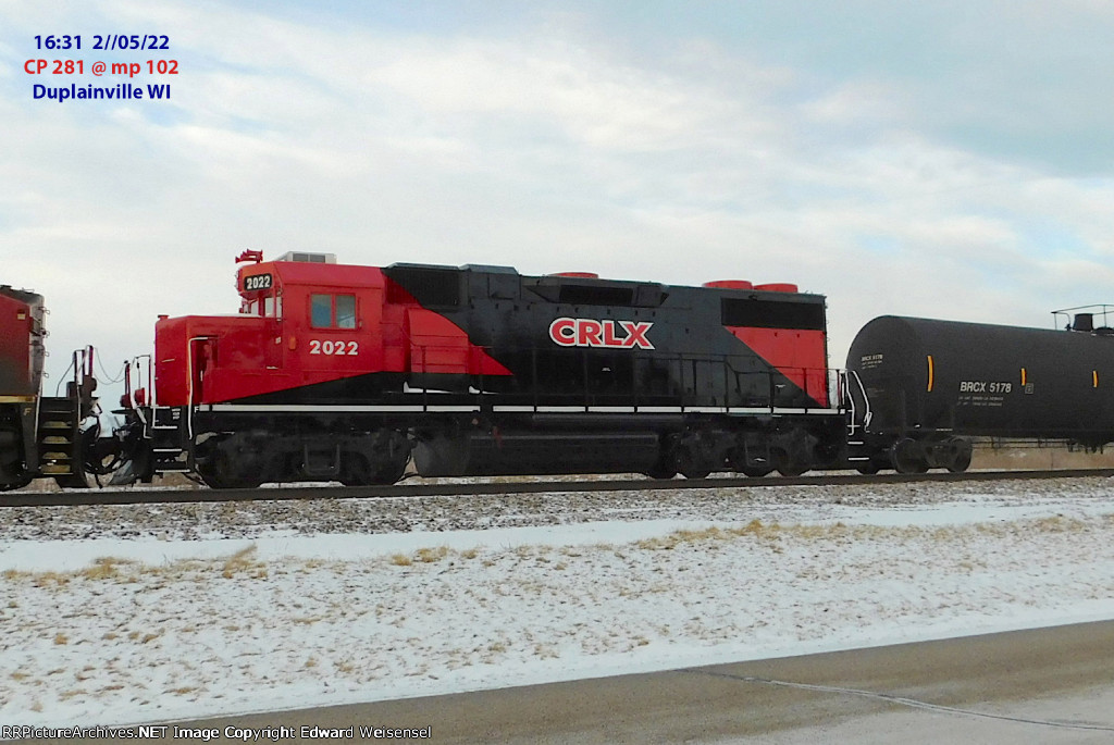 CP 281, 4 x 1 Saturday, with a fresh GP38-2 (nee SOU) headed to Centex Rail Link (Canadain Railserve)